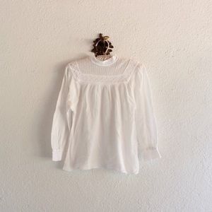Vintage White Romanian Gauze Blouse